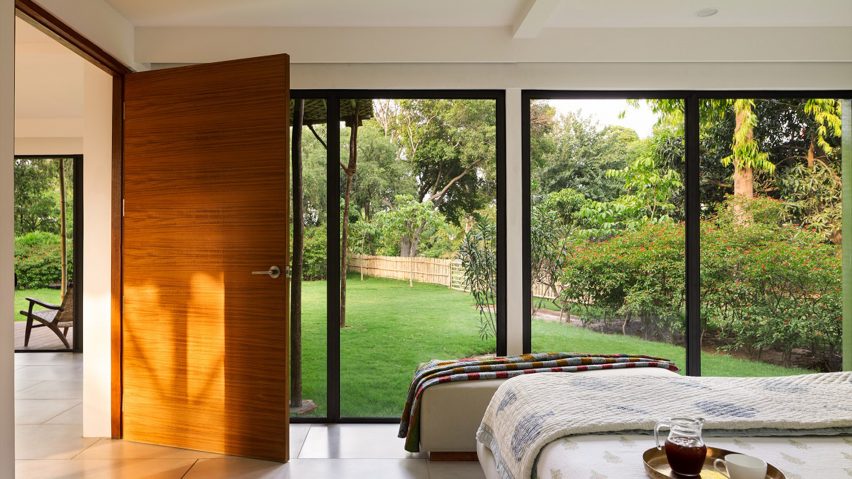 Interior image of a bedroom at The Container House