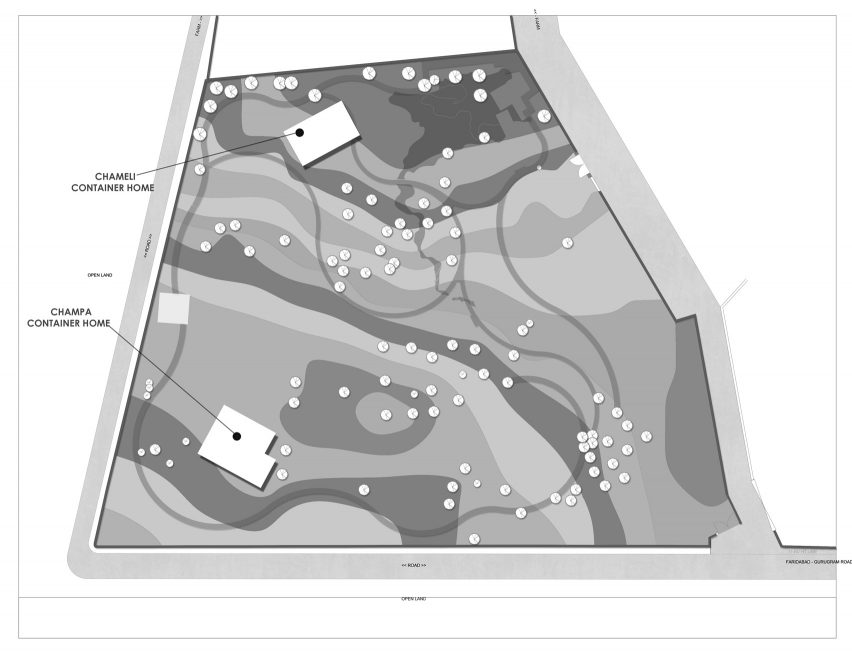 Site plan of The Container House