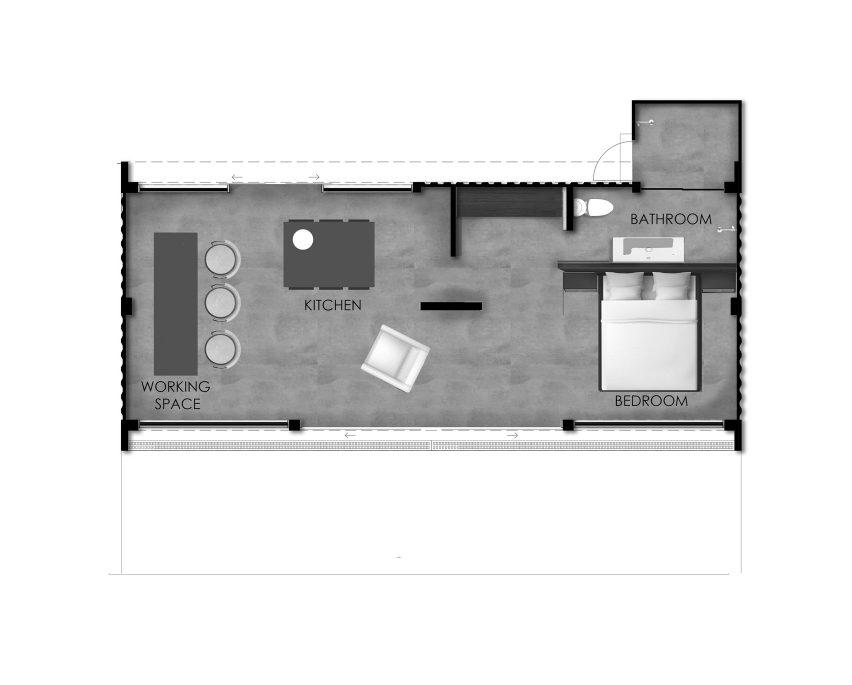 Plan of The Container House