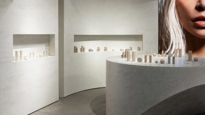 A concrete store interior