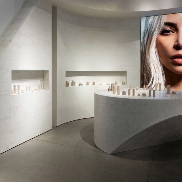 A concrete store interior
