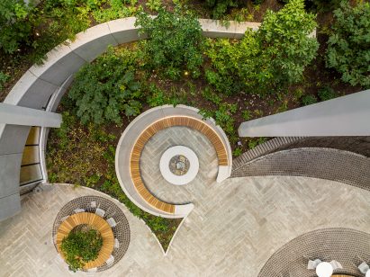 Garden aerial view