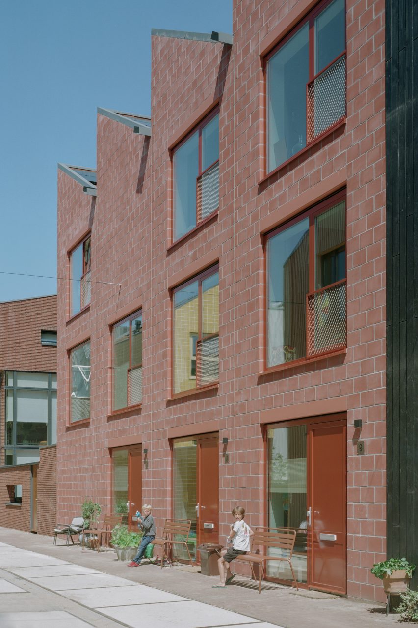 Space Encounters enlivens Utrecht apartment blocks with varied materials and finishes