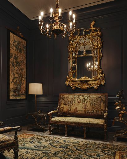 Steinway Tower lobby interiors gilded frames
