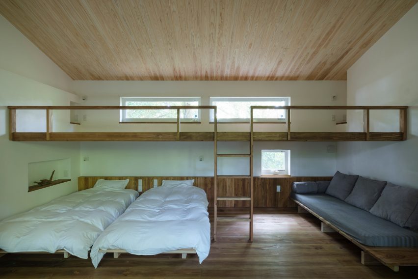 Interior of Sumu Yakushima co-operative housing by Tsukasa Ono