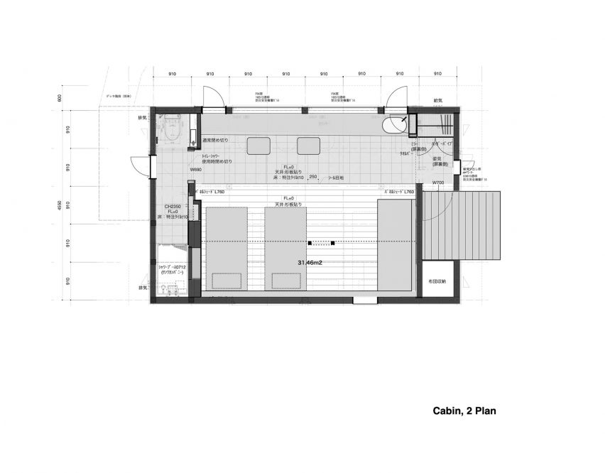 Floor plan of Sumu Yakushima co-operative housing by Tsukasa Ono
