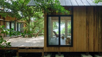 Exterior of Sumu Yakushima co-operative housing by Tsukasa Ono