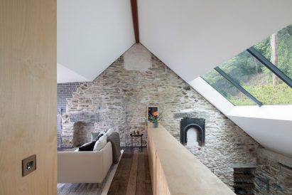 The upper levels of The Den house in Scotland
