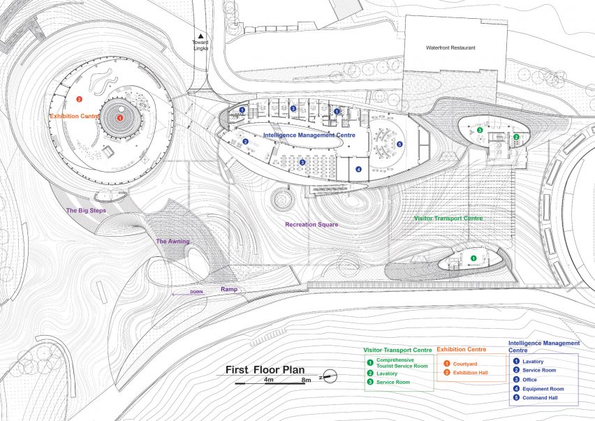 First floor plan of Jiuzhai Valley Visitor Centre