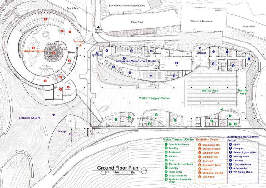 Ground floor plan of Jiuzhai Valley Visitor Centre