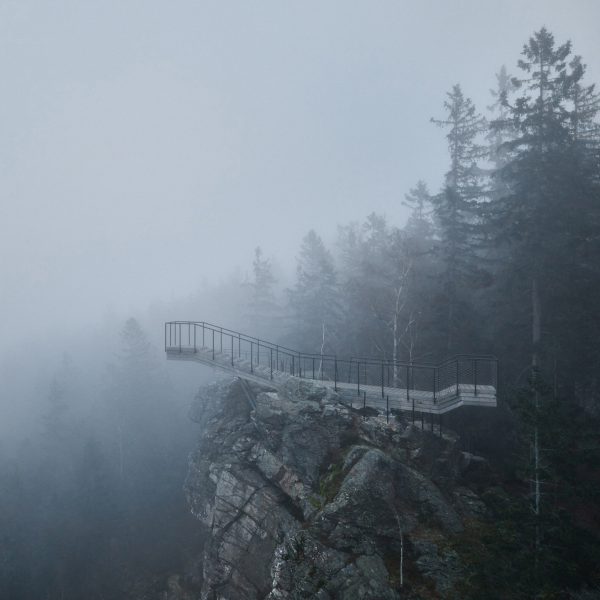 Wood-and-steel watchtower in the Czech Republic