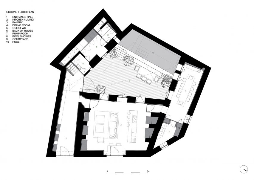 Floor plan of The Mill House by Valentino Architects