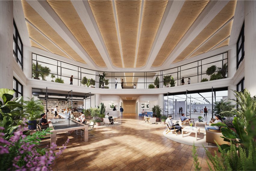 Interior of The William timber building