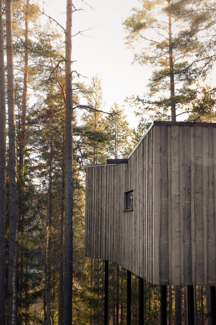 Exterior of Trakt Forest Hotel by Wingårdhs
