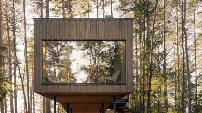 Exterior of Trakt Forest Hotel by Wingårdhs