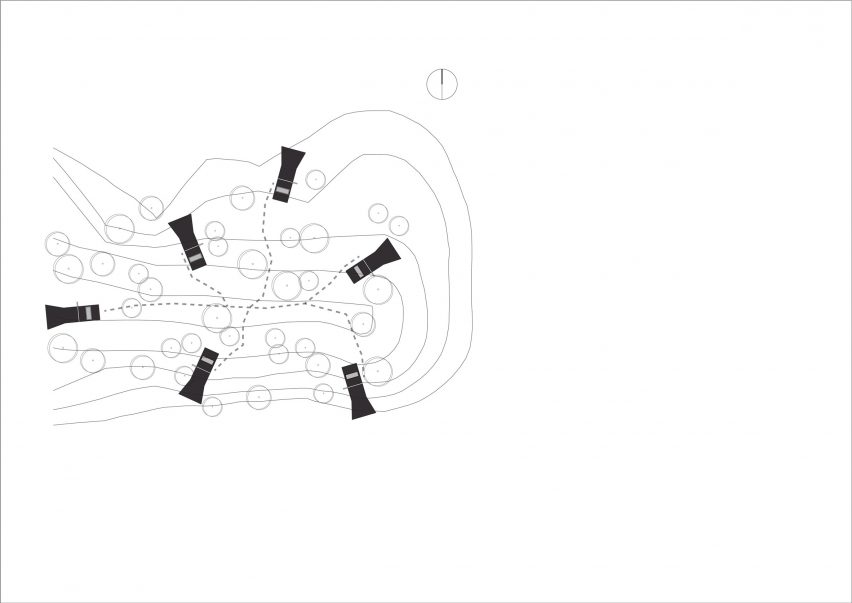 Site plan of Trakt Forest Hotel