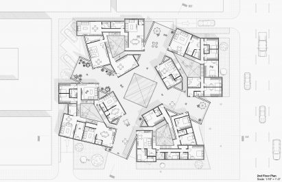 Plan view of a settlement