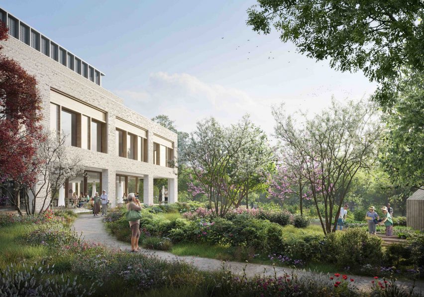 Eco-friendly hospital in green park