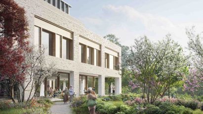 Eco-friendly hospital in green park