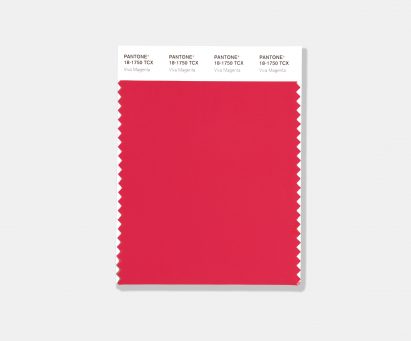 A cut out of a pink Pantone colour