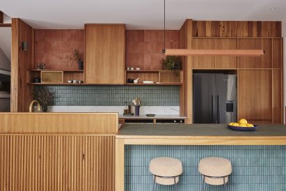 Kitchen of West Bend House in Melbourne, designed by Brave New Eco