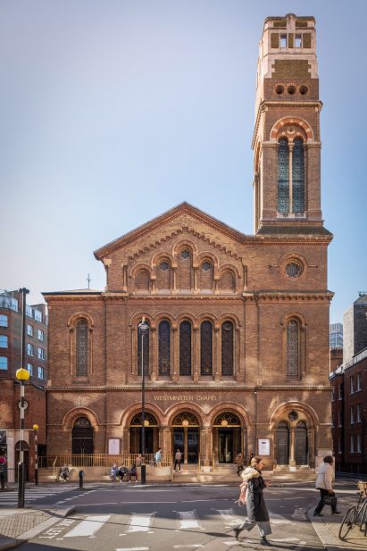 Exterior of Westminster Chapel in London