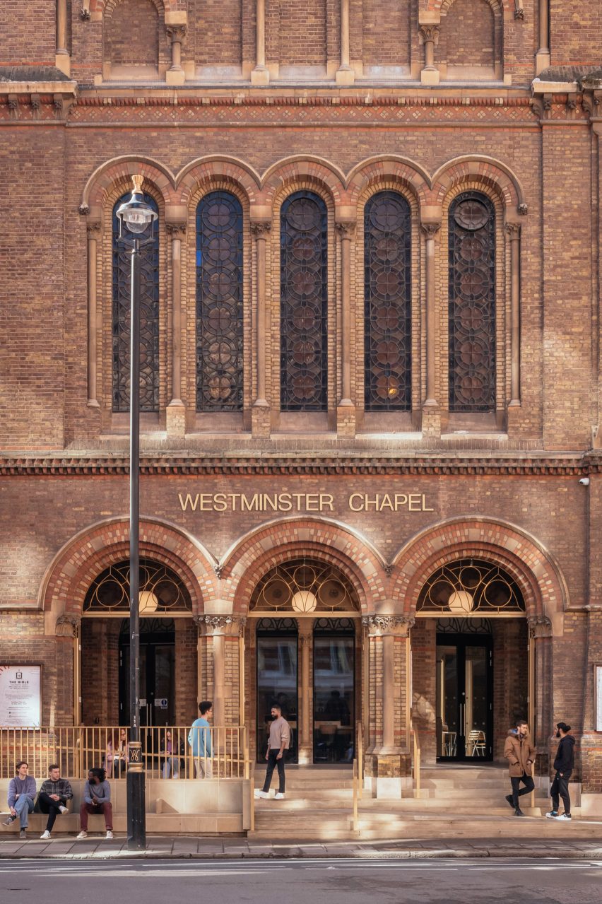 Exterior of Westminster Chapel by Scott Whitby Studio