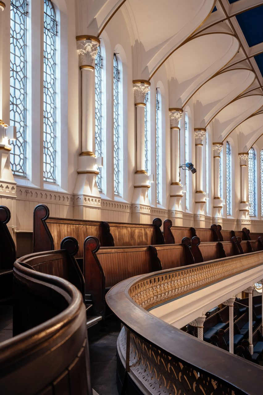 Interior of Westminster Chapel by Scott Whitby Studio
