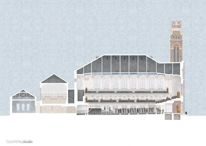 Section of Westminster Chapel by Scott Whitby Studio