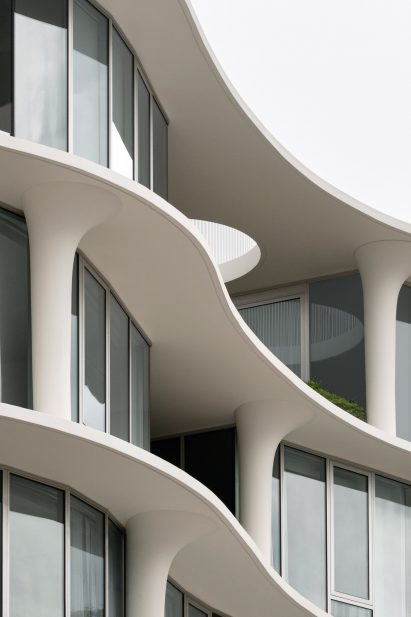 Detail image of the nature-informed facade in Australia