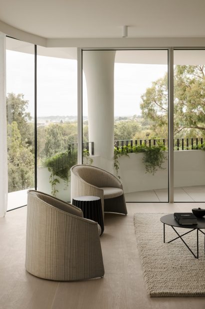Minimalist apartment interior at No. 6 Sydney Street