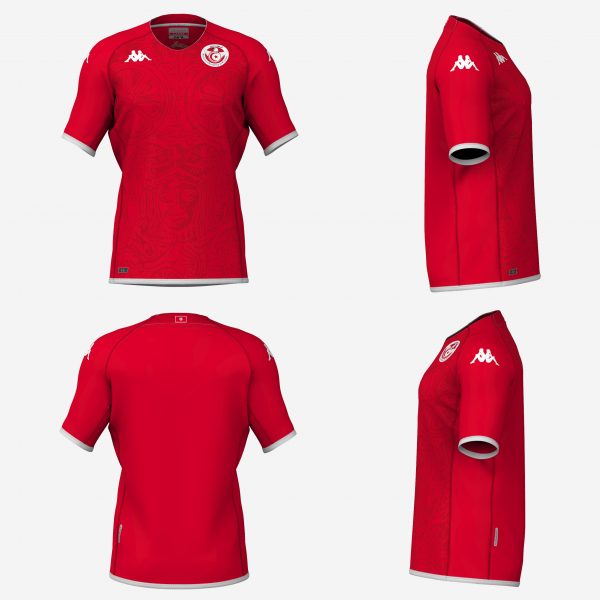 A red football shirt by Kappa
