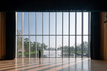 Window over water beside Yada Theatre by Group of Architects 