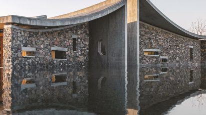 Exterior of Zibo OCT Art Centre by Studio Zhu-Pei