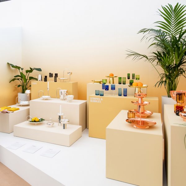 Photo of a person looking at a product display