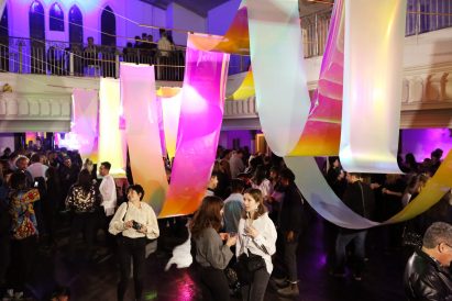 Photo of an installation suspended from the ceiling