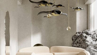 Singulart sculpture in a living room