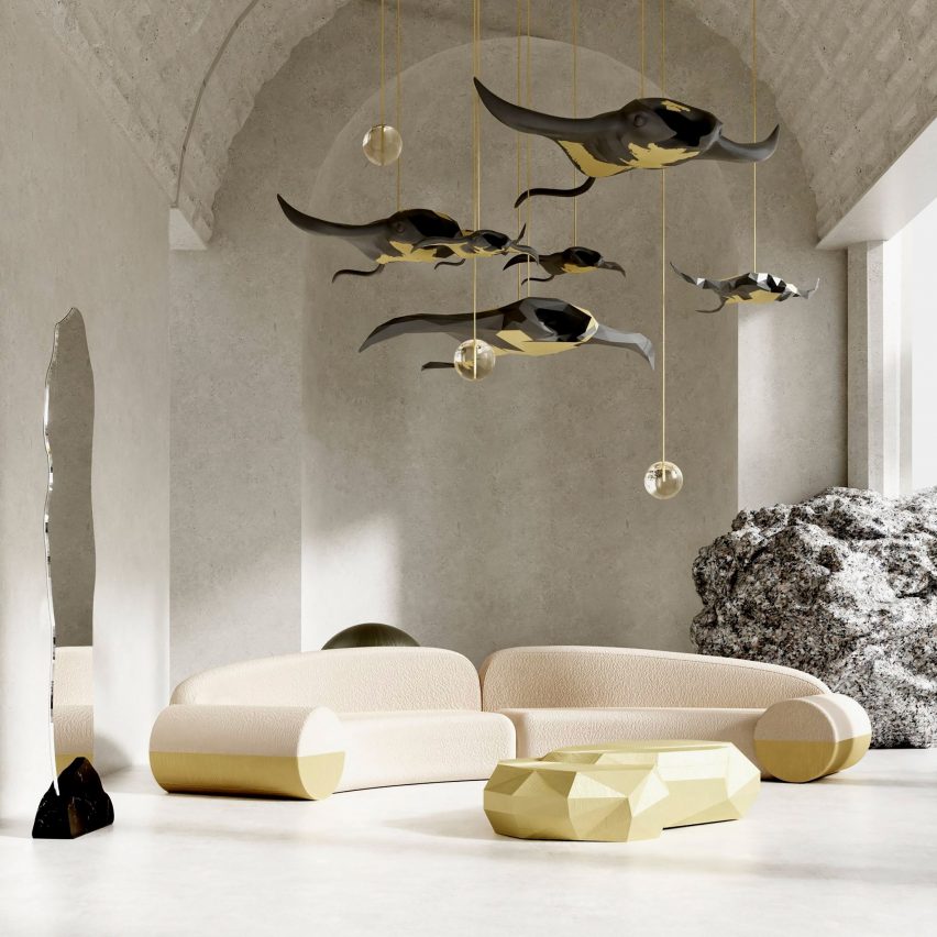 Singulart sculpture in a living room