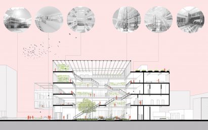 Render of a plan for a school