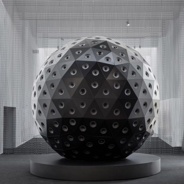 Japanese artist Yuri Suzuki's black sculpture