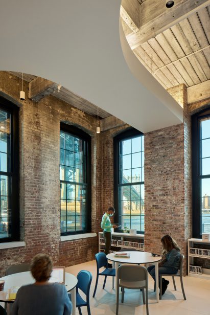 Brickwork in public library renovation