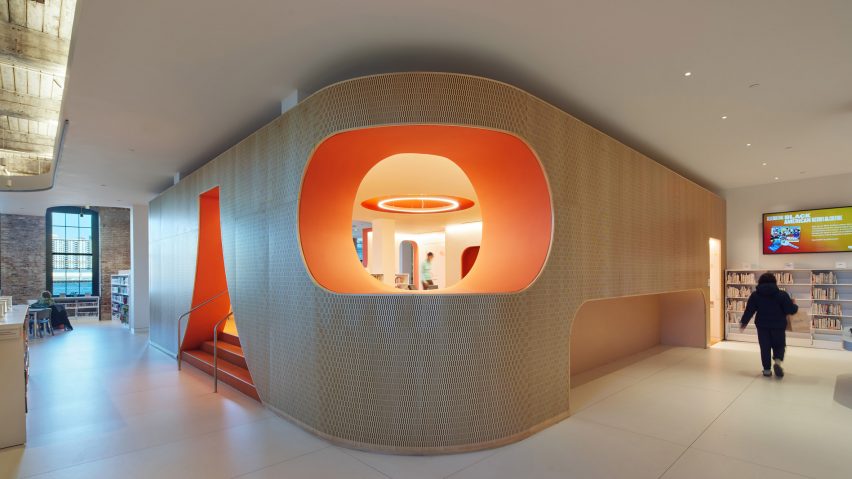 Futuristic library niche