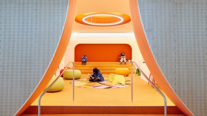 Futuristic library niche