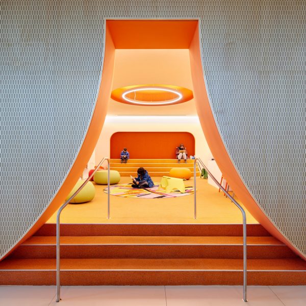 Futuristic library niche