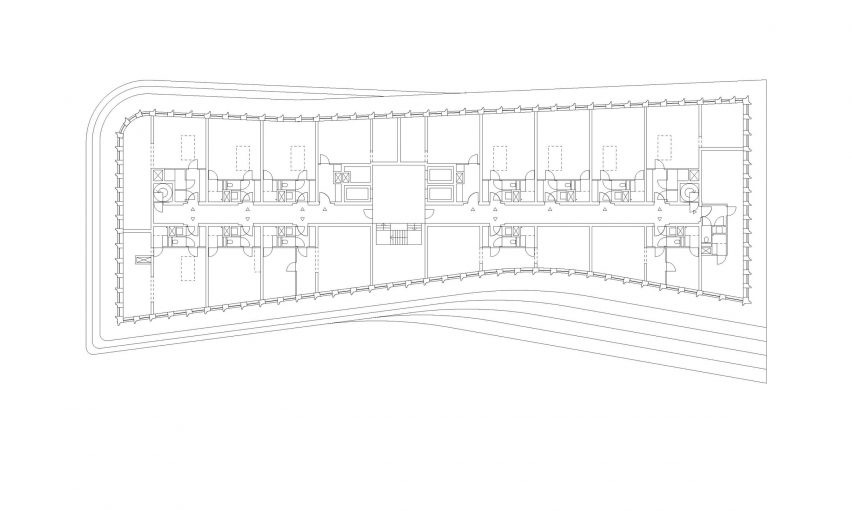 Fifth floor plan of Amsterdam Overhoeks by Studioninedots