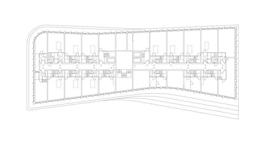 Fourth floor plan of Amsterdam Overhoeks by Studioninedots