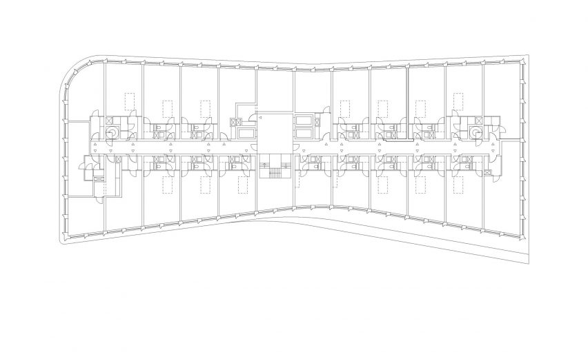 Second floor plan of Amsterdam Overhoeks by Studioninedots
