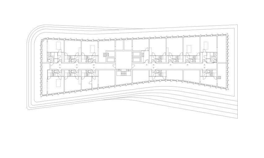 Sixth floor plan of Amsterdam Overhoeks by Studioninedots