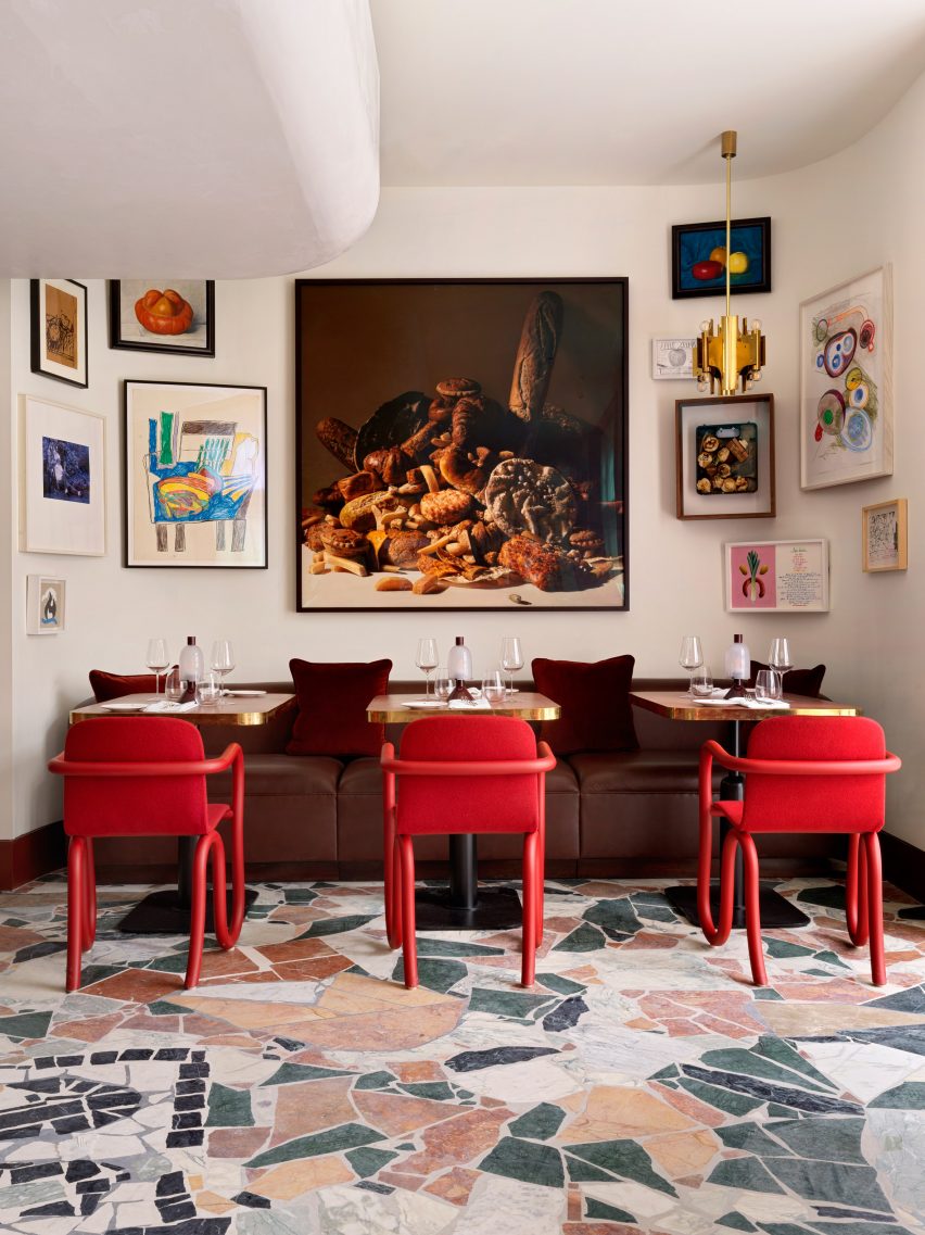 Interior of Mount Street restaurant in Mayfair, London, by Laplace