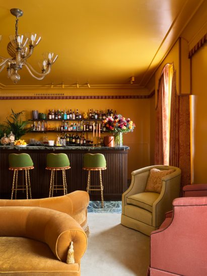The Italian Room at Mount Street restaurant in London, designed by Laplace